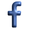 3D Facebook Letter F Icon