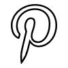 Pinterest Logo in Outlines