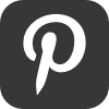 Pinterest Icon, Rounded Grey Square
