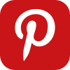 Pinterest Icon, Rounded Red Square