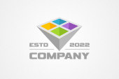PSD Logo: 3D Window Frame Logo