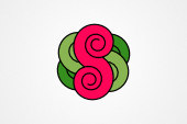 PSD Logo: Letter S Rose Logo