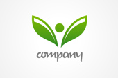 PSD Logo: Happy Plant Man Logo