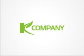 PSD Logo: Leafy Letter K Logo