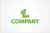 EPS Logo: Leafy Letter L Logo