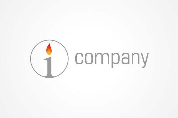 Letter i Candle Logo