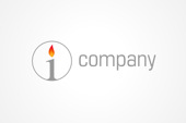 PSD Logo: Letter i Candle Logo