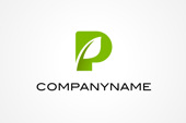 PSD Logo: Letter P Plant Logo