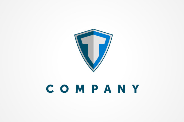 Letter T Shield Logo