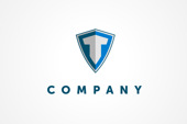 AI Logo: Letter T Shield Logo
