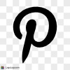 Pinterest Logo, Black