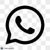 WhatsApp Logo, Black