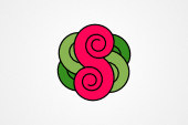 Letter S Rose Logo