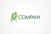 AI Logo: Letter R Leaf Logo