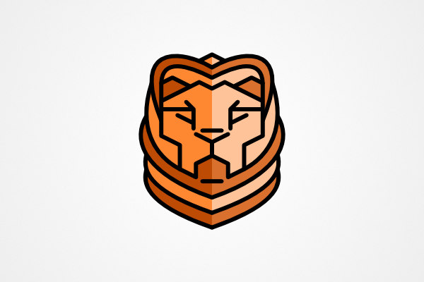 Line Art Lion Logo