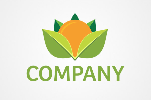 Orange Blossom Leaves Nature Logo