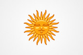AI Logo: Sun in Splendor (Sun Face) Logo