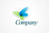 PSD Logo: Transparent Butterfly Logo