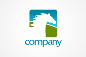 PSD Logo: White Horse Logo